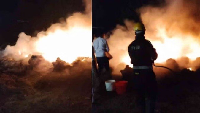 Fire broke out in a garbage dump in Roorkee, fire brigade team brought it under control after a lot of hard work