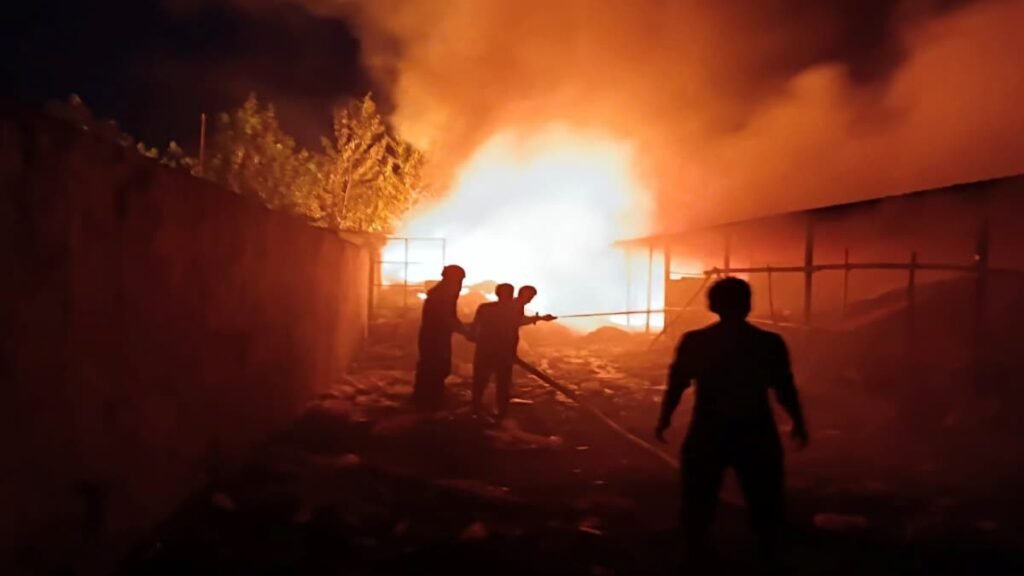 Fire breaks out in a plastic polymer company in Roorkee