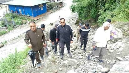BKTC Chairman reached Sonprayag, inspected the landslide affected area on Kedarnath road