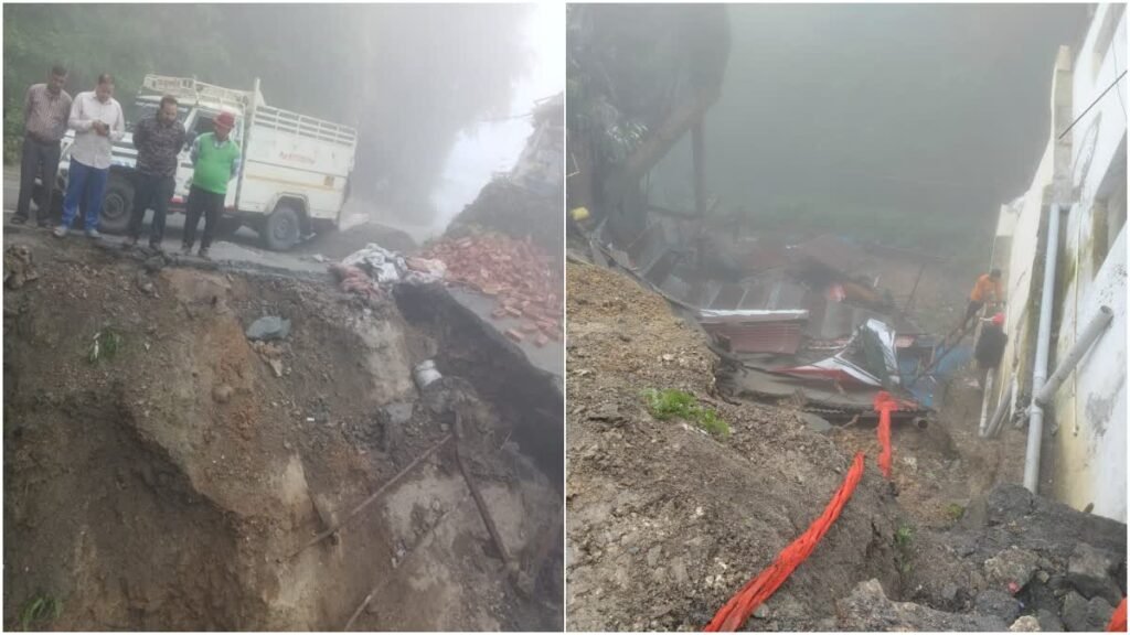 Rain wreaks havoc in Mussoorie, years old shop collapses, hotel also damaged