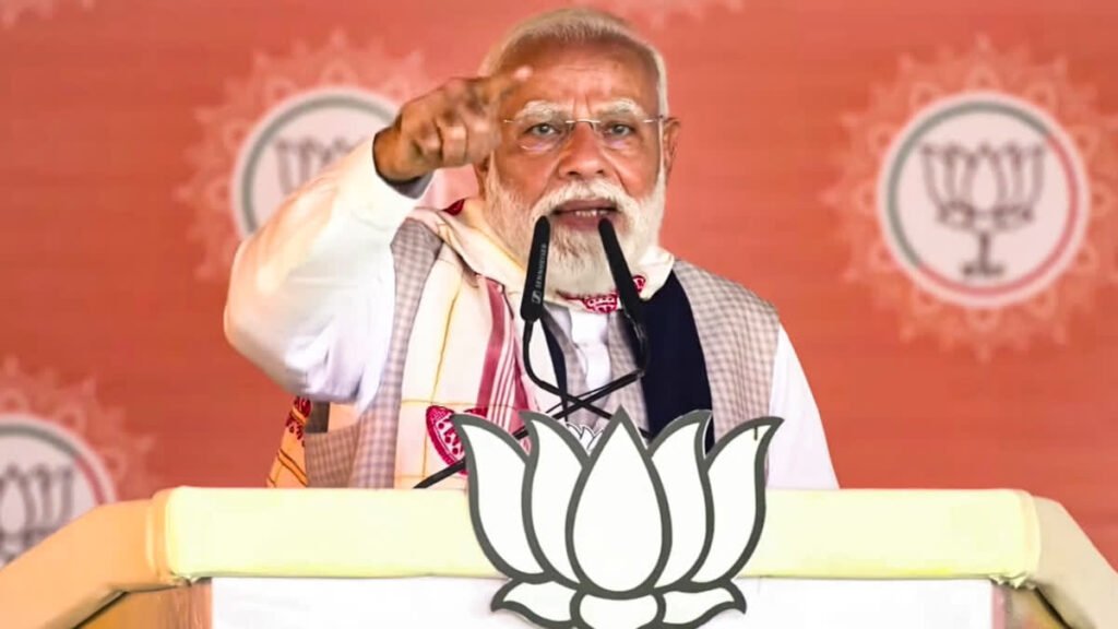 Narendra Modi Accuses Indian National Congress of “Echoing Pakistan’s Narrative” at Barpeta Rally