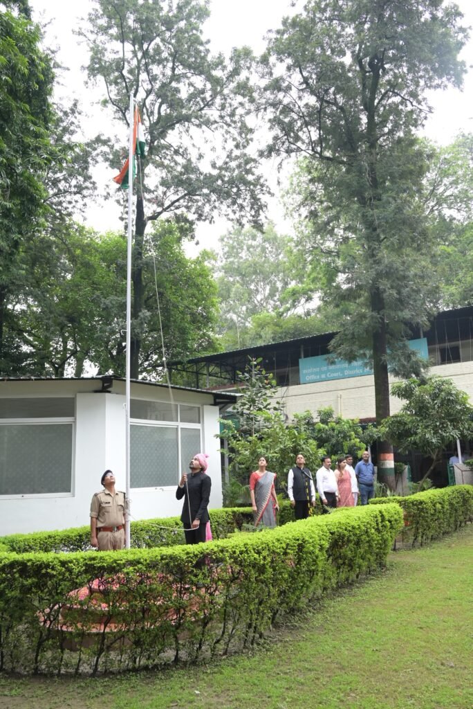 Dehradun District Magistrate Dr. Ashish Chauhan hoisted the flag